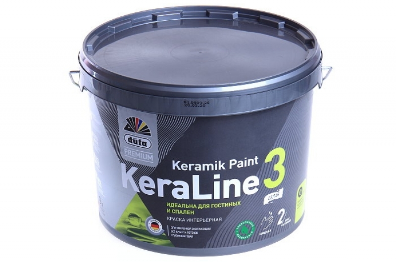 Краска  KERALINE 3 база 3 ВД 9л  Dufa Premium  Россия фото