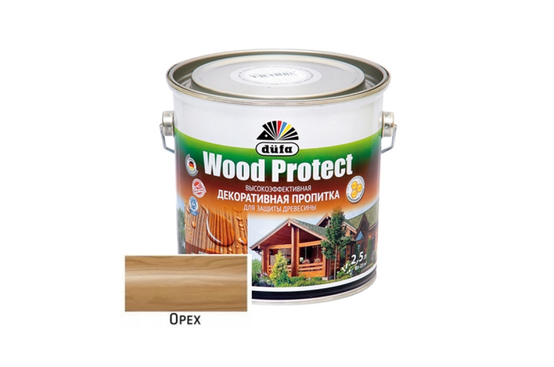 Пропитка WOOD PROTECT Орех 2,5л.  Dufa пр-во Германия фото