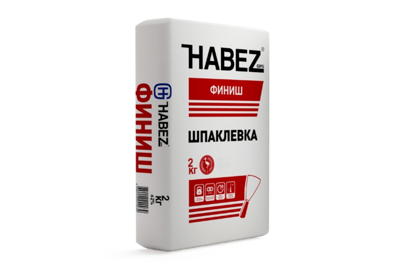 Шпаклевка гипсовая "ФИНИШ" 2кг Habez пр-во Россия фото