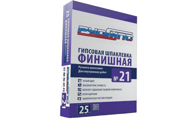 Шпаклевка финишная "Русгипс" № 21 гипсовая  25кг пр-во Россия фото